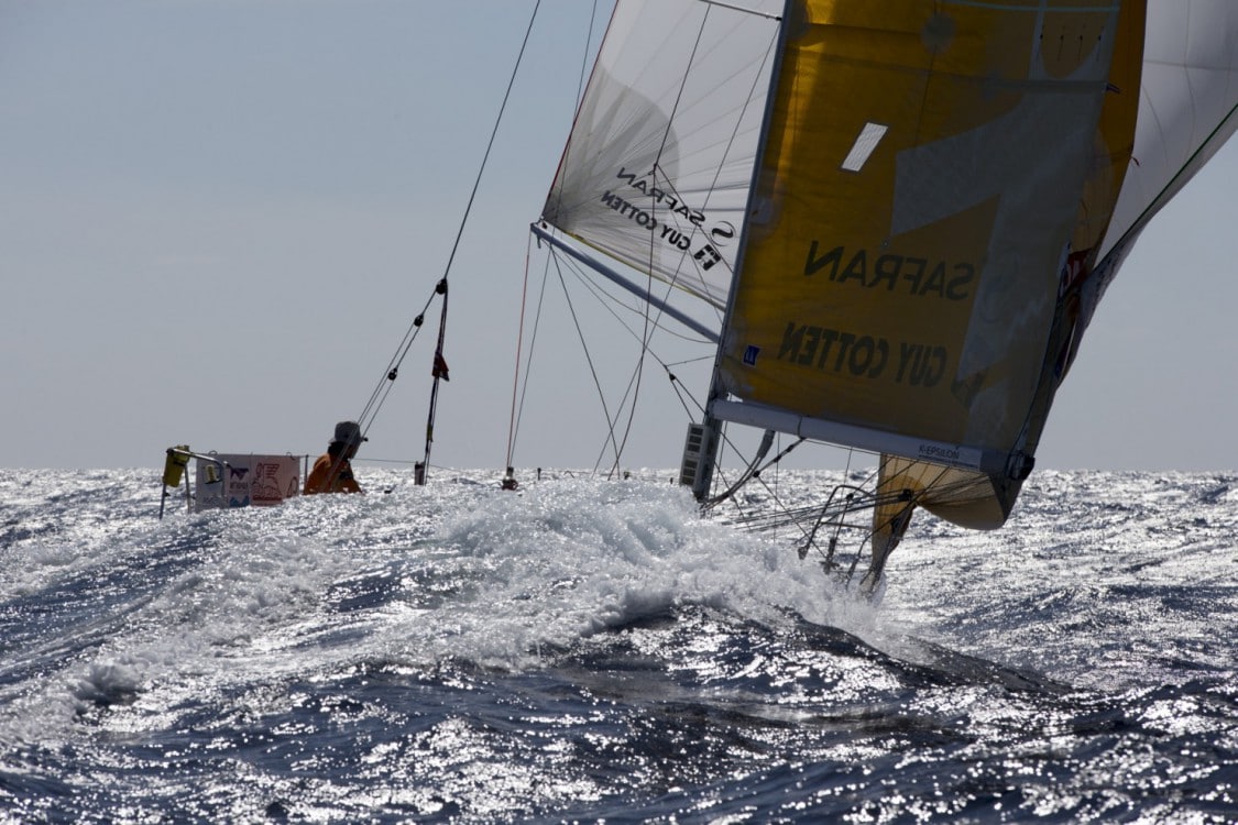 ETAPE 2, FIGARO, GENERALI SOLO 2015, GUY COTTEN, GWENOLE GAHINET, SAFRAN, VOILE