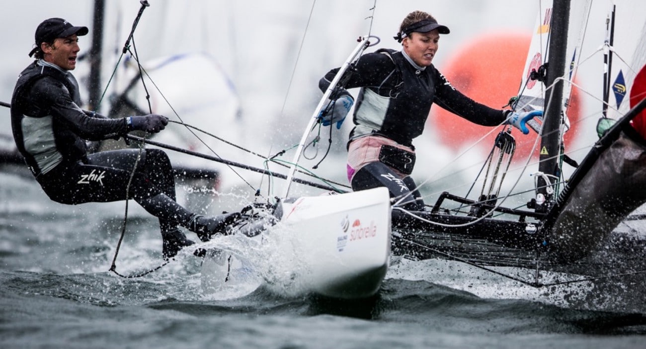 2016, Nacra 17, Olympic Sailing, Sailing World Cup, Sea, SUI 220 Matias Buhler Matias SUIMB18 Nathalie Brugger SUINB1, World Sailing, WSC Miami 2016